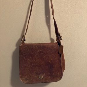 Coach leather bag.